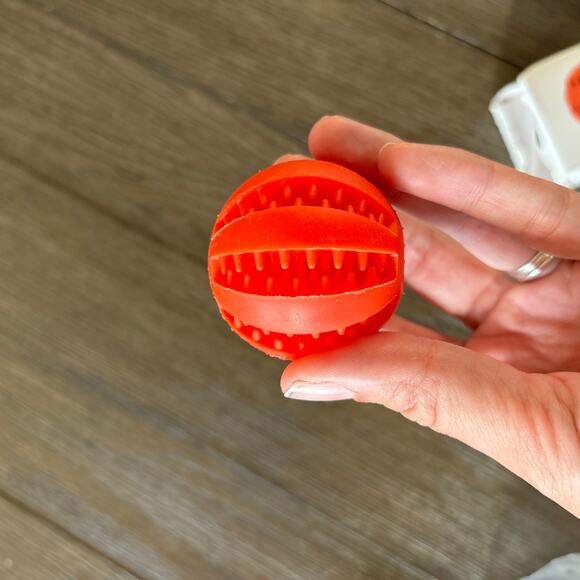 Dog Cat Puppy Treat Dispensing Ball Reloadable Feeder Small Fetch Training - Picture 2 of 7